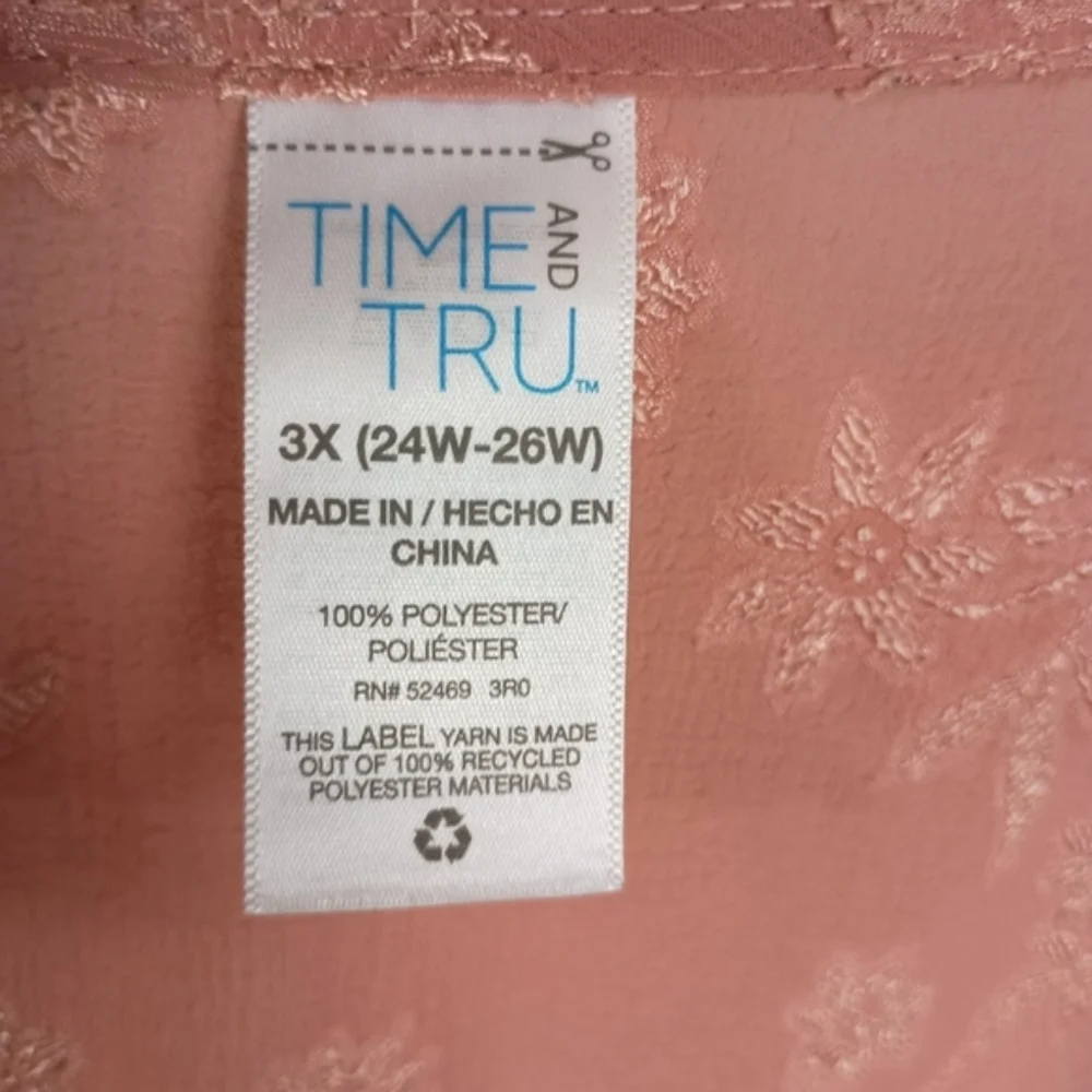 Time and Tru Rose Pink Swim Coverup Kimono